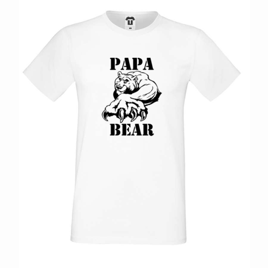 Ανδρική άσπρη μπλούζα Papa Bear
