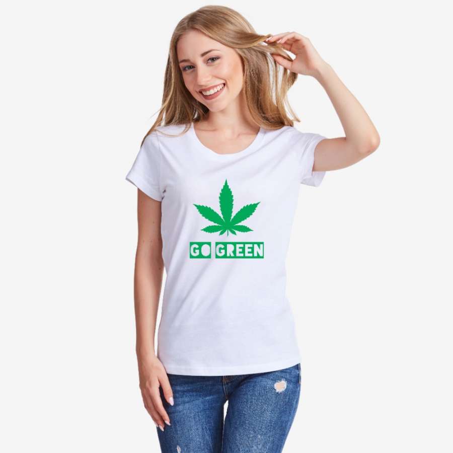 Γυναικεία μπλούζα άσπρο χρώμα Go Green