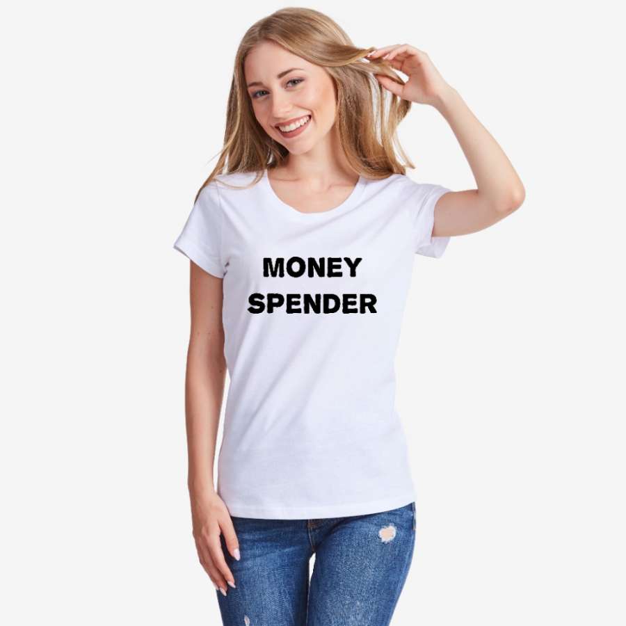 Γυναικεία μπλούζα άσπρο χρώμα Money Spender
