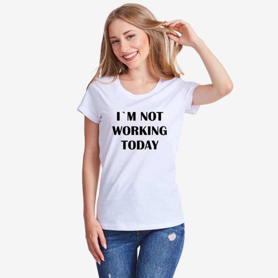 Γυναικεία μπλούζα άσπρο χρώμα Not Working today