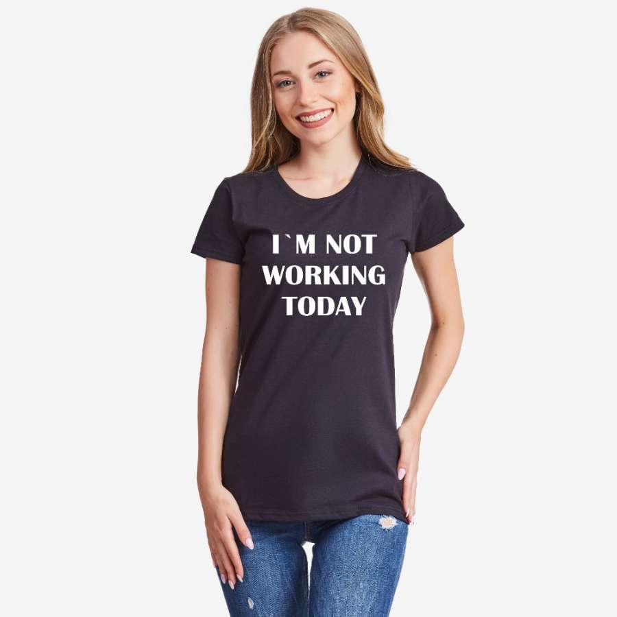 Γυναικεία μπλούζα μαύρο χρώμα Not Working today