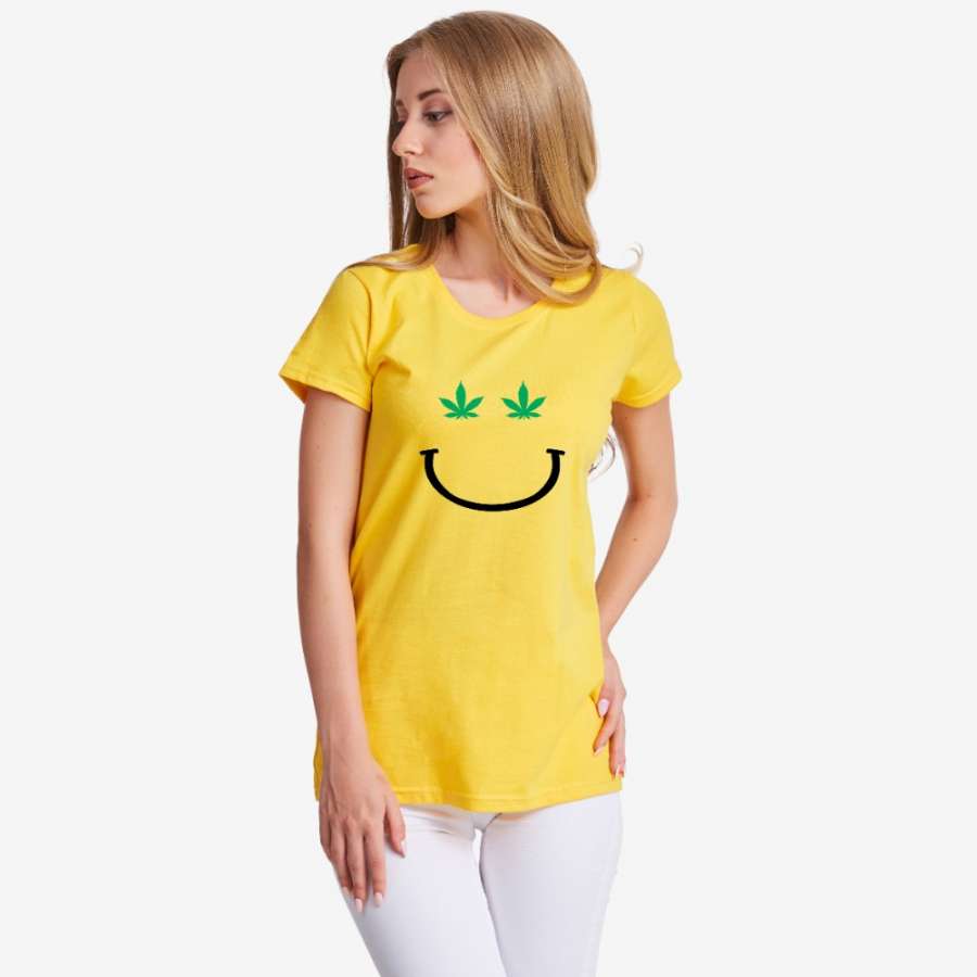 Κυρίες κίτρινο μπλουζάκι Mary J Smile