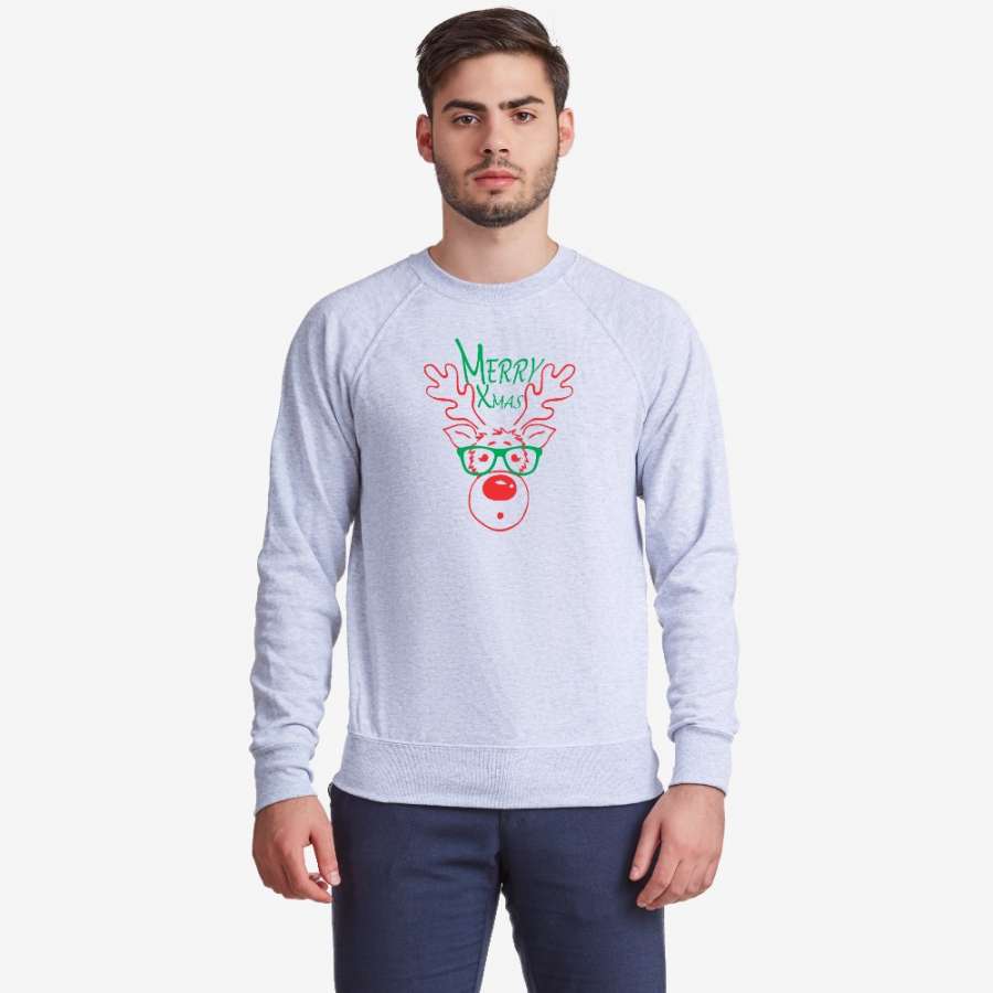 Ανδρική σκούρο μπλε ή γκρι μπλούζα Merry Christmas
