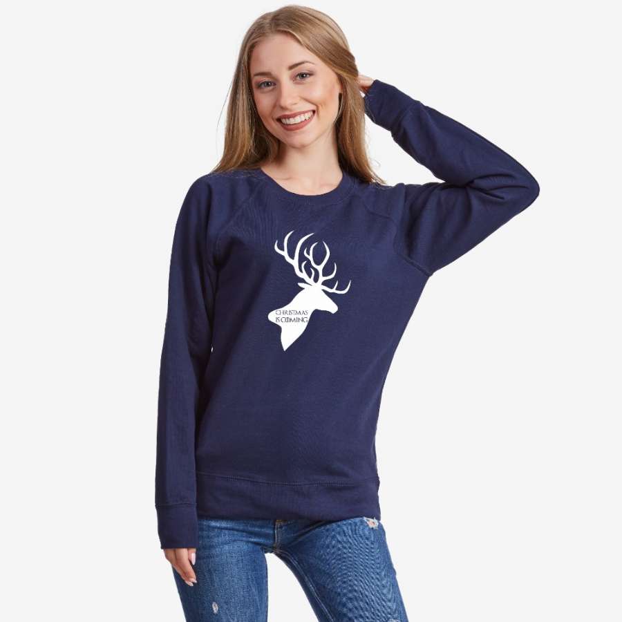 Γυναικεία σκούρο μπλε ή γκρι μπλούζα Christmas is coming