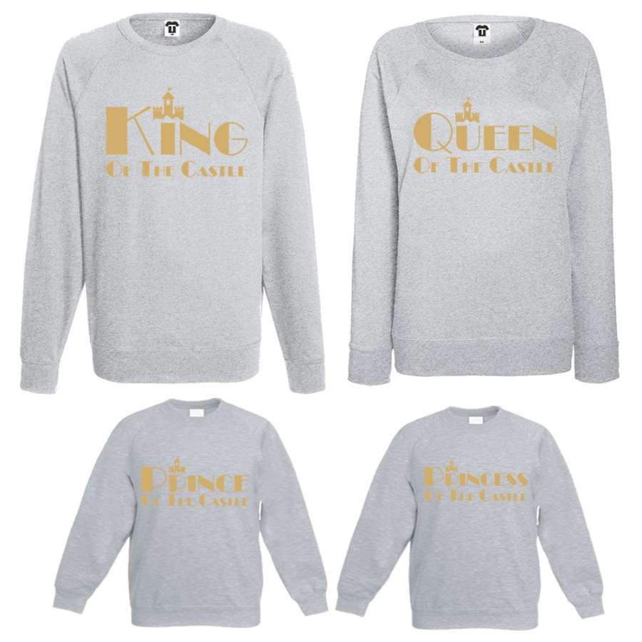 Σετ μπλούζες, μαμά, μπαμπάς και παιδί King, Queen, Prince and Princess of the castle