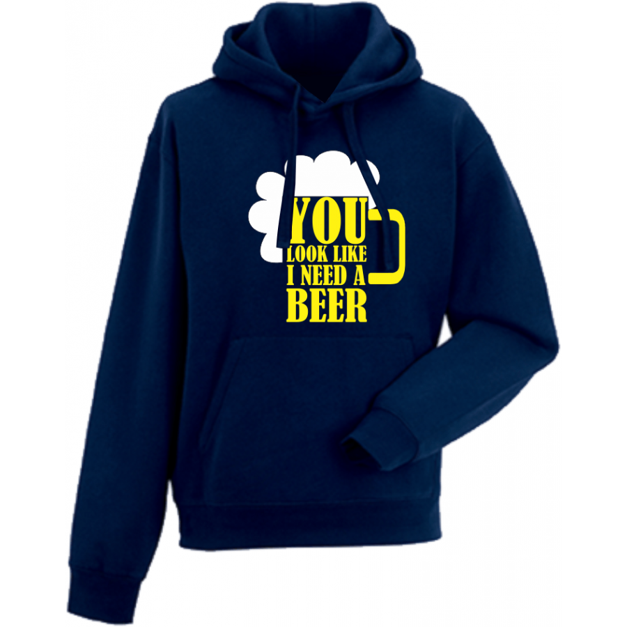 Ανδρικό σκούρο μπλε φούτερ You Look Like I Need a Beer