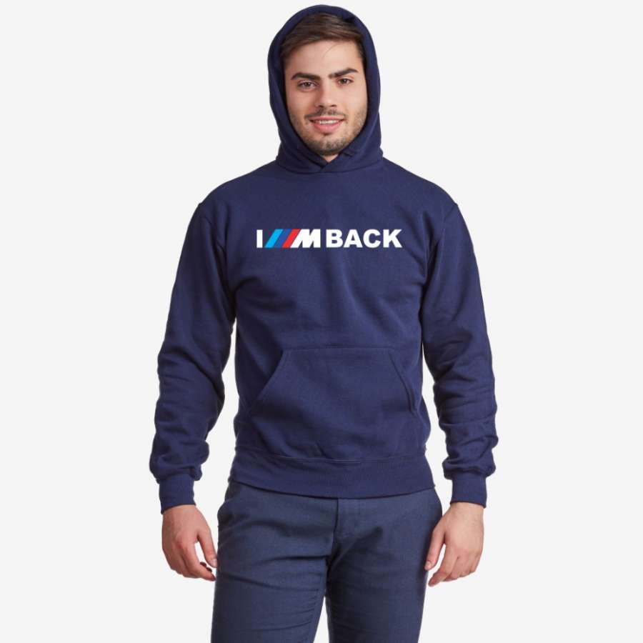 Ανδρικό φούτερ σκούρο μπλε χρώμα I'm Back
