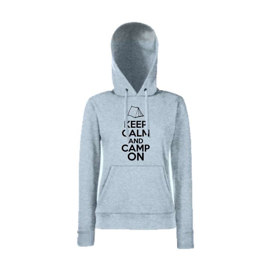 Γυναικείο γκρι φούρερ Keep Calm and Camp On