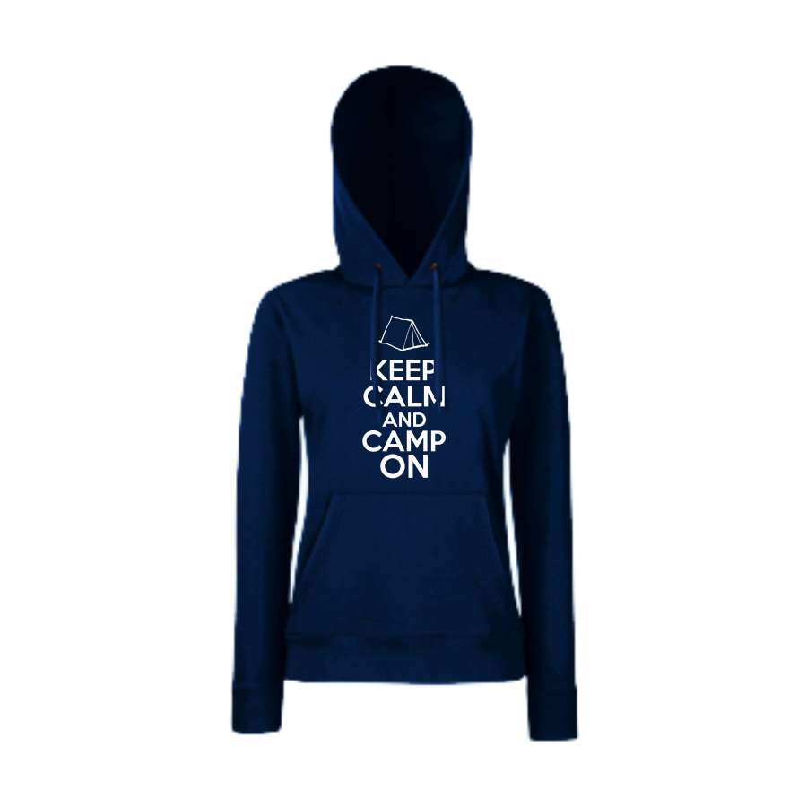Γυναικείο φούτερ Keep Calm and Camp On Navy