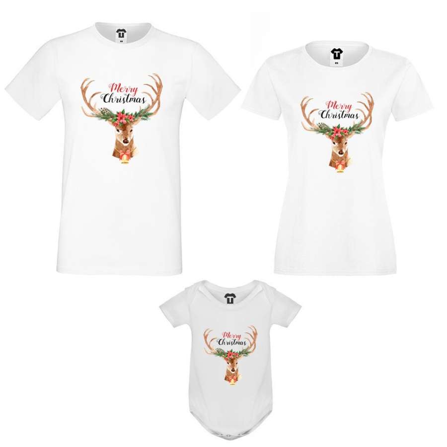 Οικογενειακό σετ Merry Christmas Deer Family