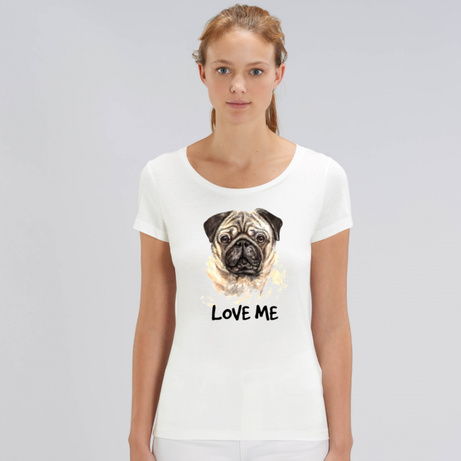 Γυναικεία μπλούζα από οργανικό βαμβάκι  Love me Dog