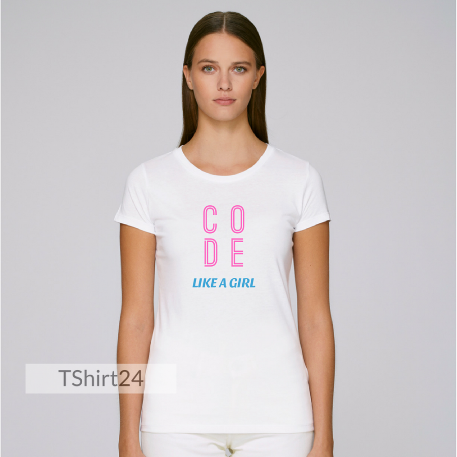 Γυναικεία άσπρη μπλούζα Code Like a Girl