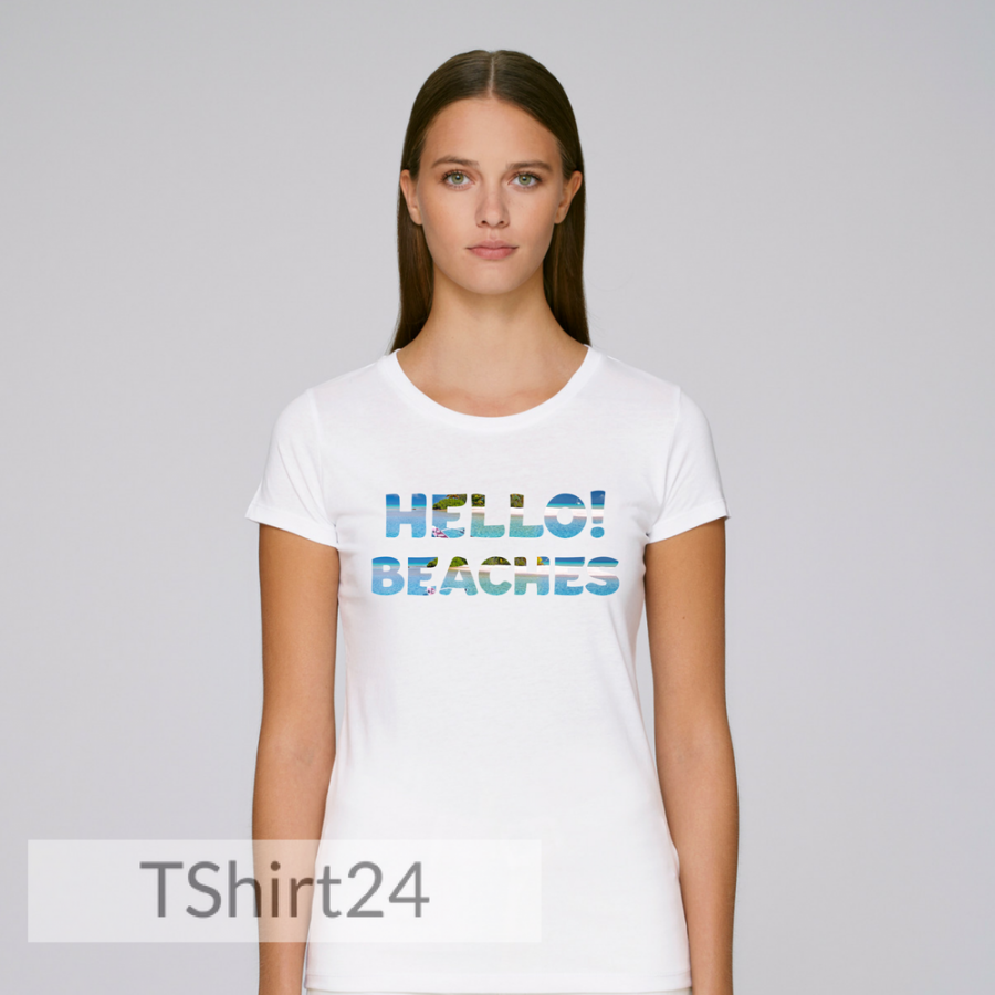 Γυναικεία άσπρη μπλούζα Hello Beaches