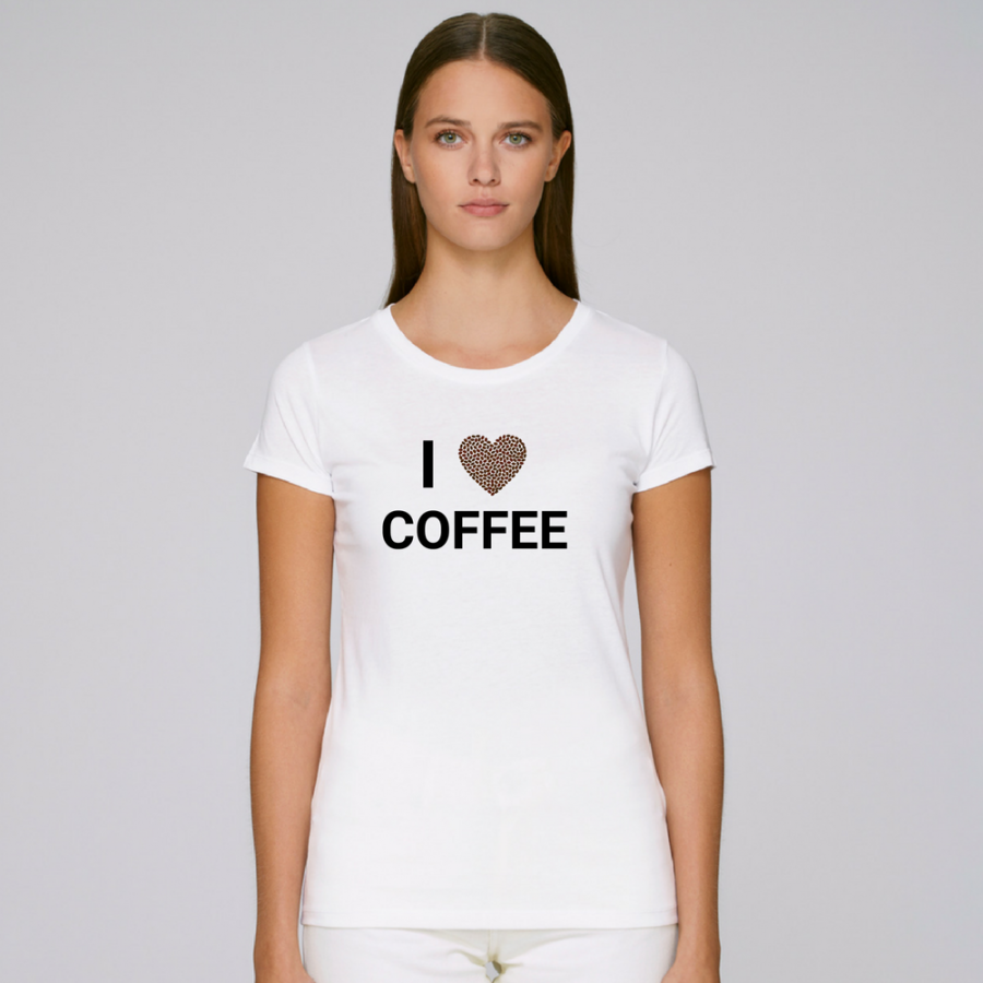 Γυναικεία άσπρη μπλούζα I love Coffee