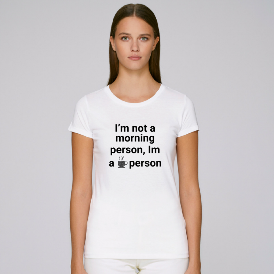 Γυναικεία άσπρη μπλούζα I'm not a morning person