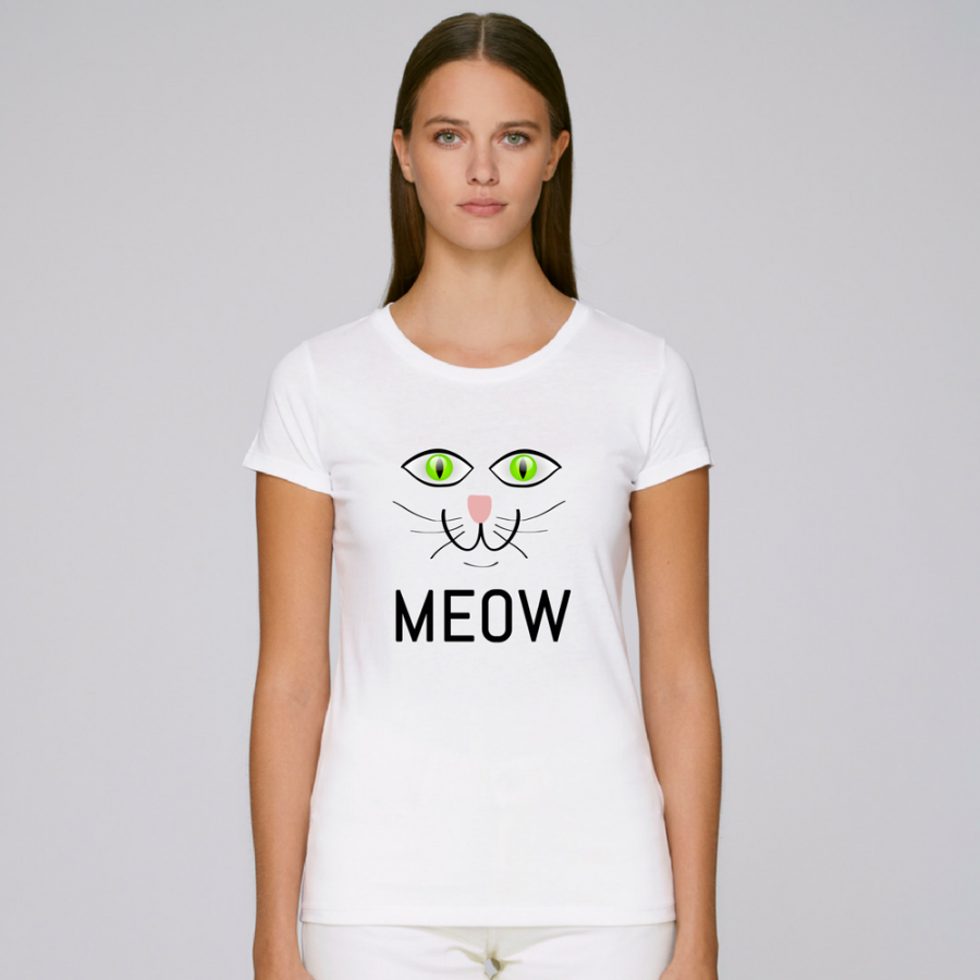 Γυναικεία άσπρη μπλούζα Meow