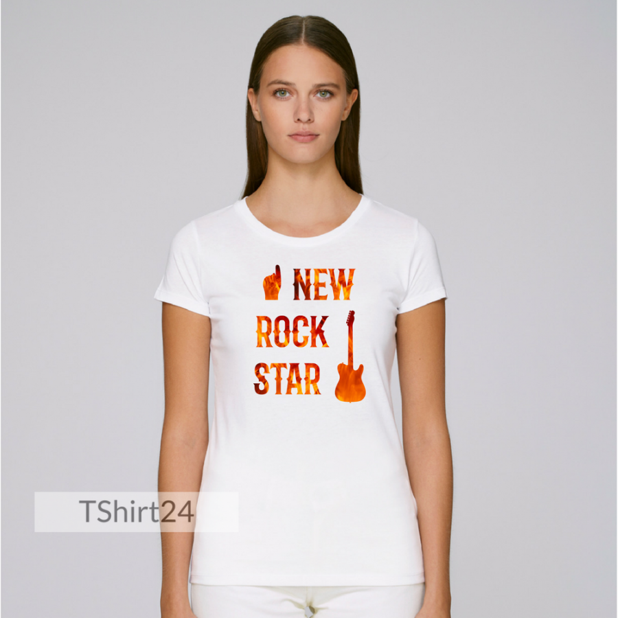 Γυναικεία άσπρη μπλούζα New Rock Star