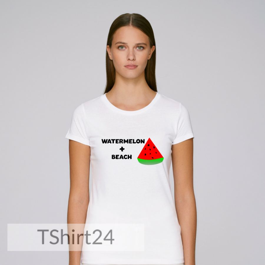Γυναικεία άσπρη μπλούζα Watermellon plus Beach