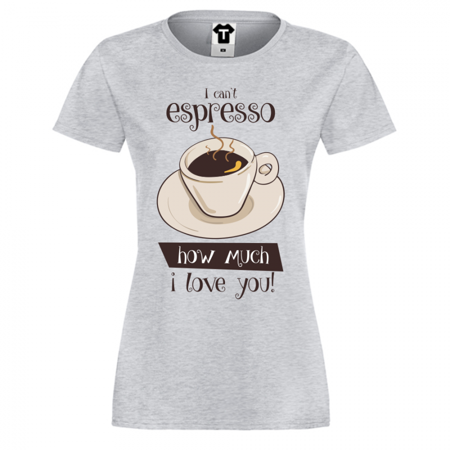 Γυναικεία γκρι μπλούζα I can not Espresso It
