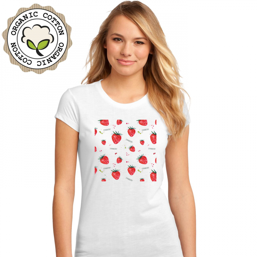 Γυναικεία λευκή μπλούζα Strawberries