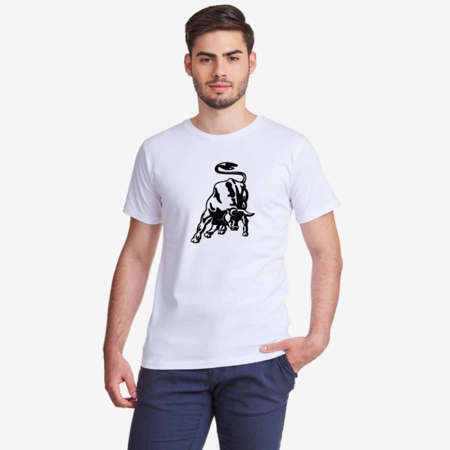 Ανδρική μπλούζα άσπρο χρώμα Bull