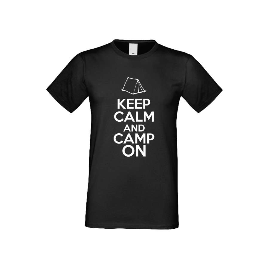 ΑΝΔΡΙΚΗ ΜΠΛΟΥΖΑ Keep Calm and Camp On μαύρο