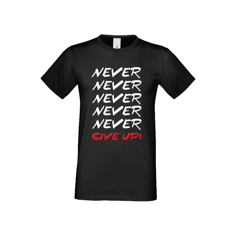 ΑΝΔΡΙΚΗ ΜΠΛΟΥΖΑ Never Give Up μαύρη