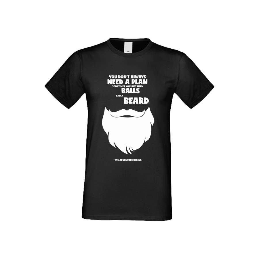 ΑΝΔΡΙΚΗ ΜΠΛΟΥΖΑ You just need balls and a beard μαύρη