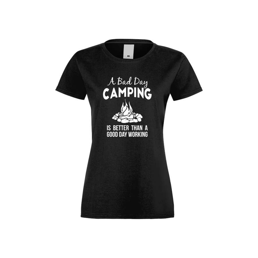 ΓΥΝΑΙΚΕΙΑ ΜΠΛΟΥΖΑ Bad Day Camping μαύρο