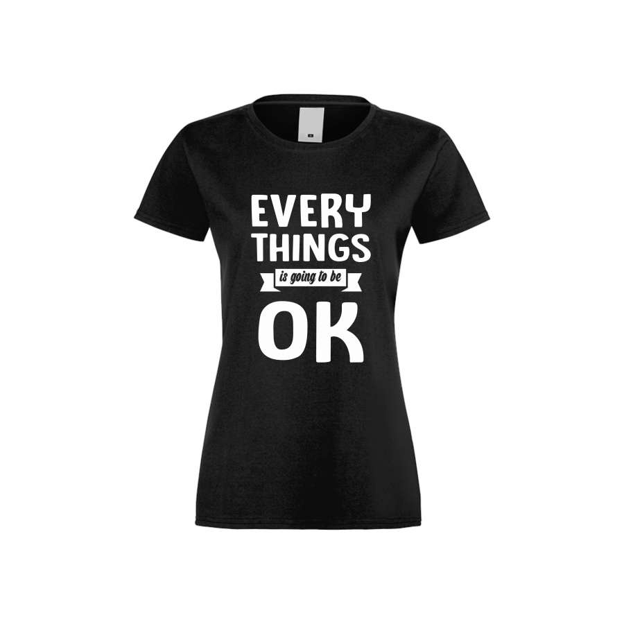 ΓΥΝΑΙΚΕΙΑ ΜΠΛΟΥΖΑ Everything is ok μαύρο