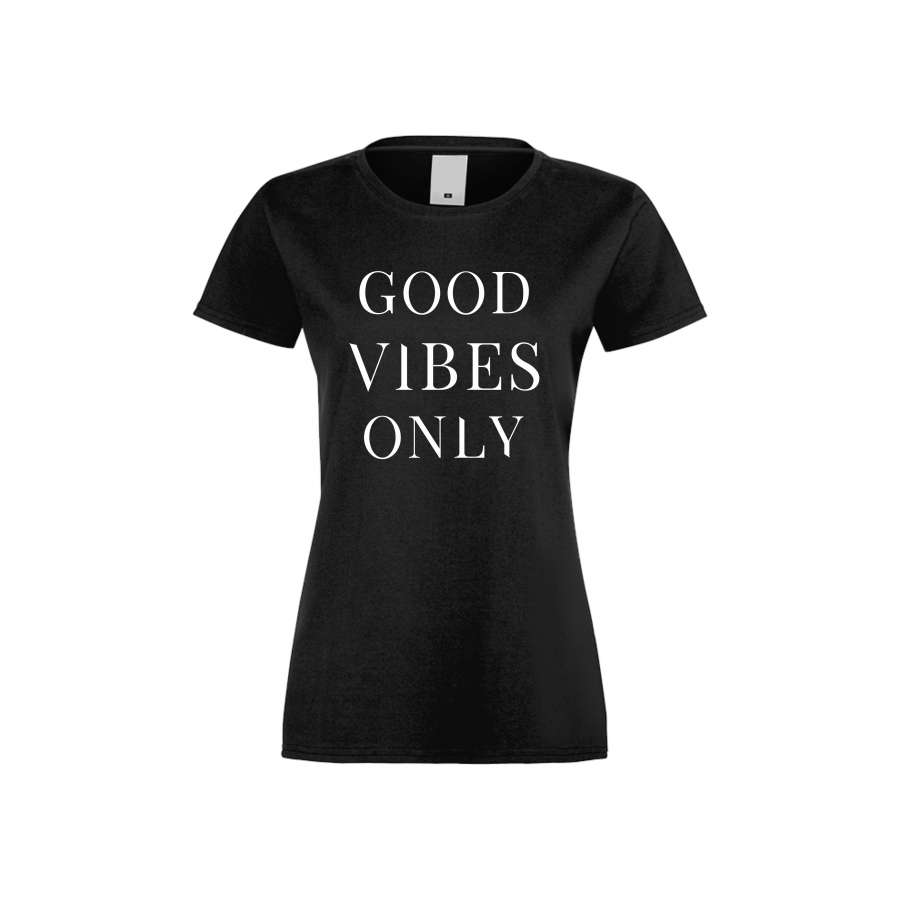 ΓΥΝΑΙΚΕΙΑ ΜΠΛΟΥΖΑ Good vibes only μαύρο
