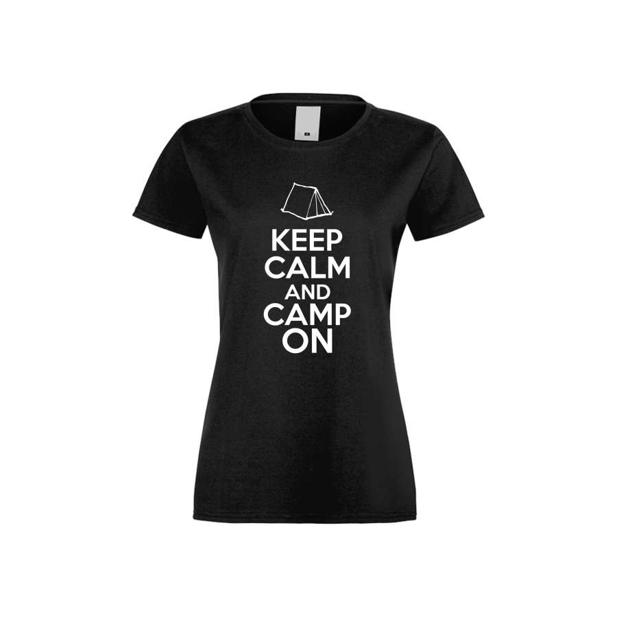 ΓΥΝΑΙΚΕΙΑ ΜΠΛΟΥΖΑ Keep Calm and Camp On μαύρο